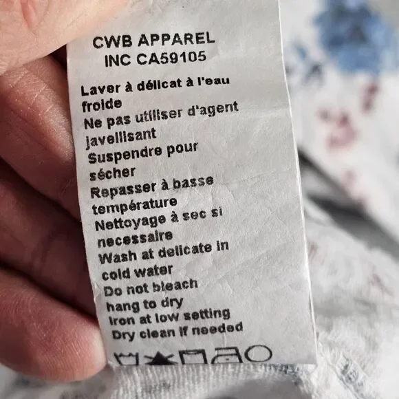 Charlie B Floral Henley Shirt Made in Italy Size P/S - Picture 8 of 9